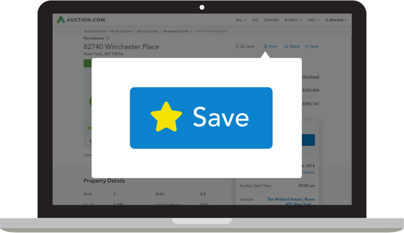 new property details page save save properties